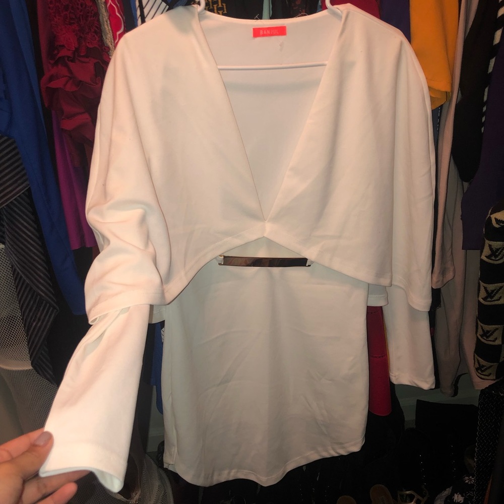 White elegant dress size M/L